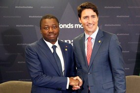  Le chef de l’Etat a échangé avec MM Justin Trudeau et Neven Mimica à Montréal