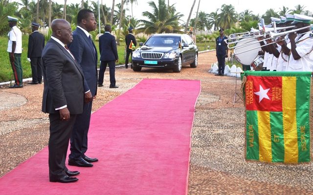  Le président du Ghana Nana Addo Dankwa Akufo-Addo, en visite de travail au Togo