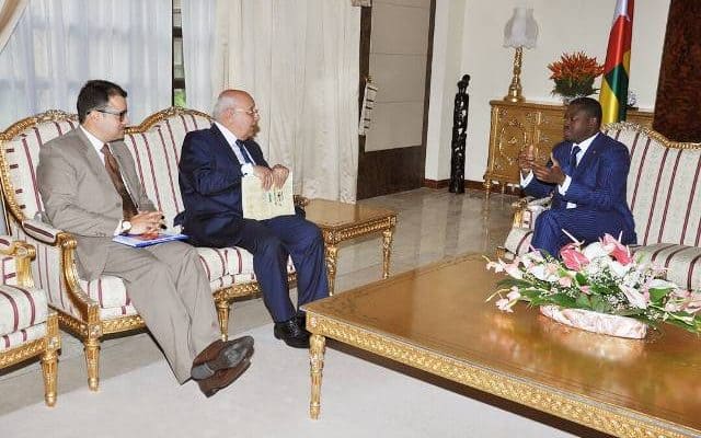  Au palais de la présidence : Le chef de l’Etat a reçu Raouf Saad, émissaire du président  égyptien et M. Serge Marie N’Guessan, représentant-résident de la BAD au Togo