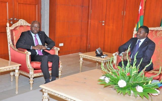  Le  Chef de l’Etat échange avec le directeur exécutif du FIDA, Gilbert Fossoun Houngbo