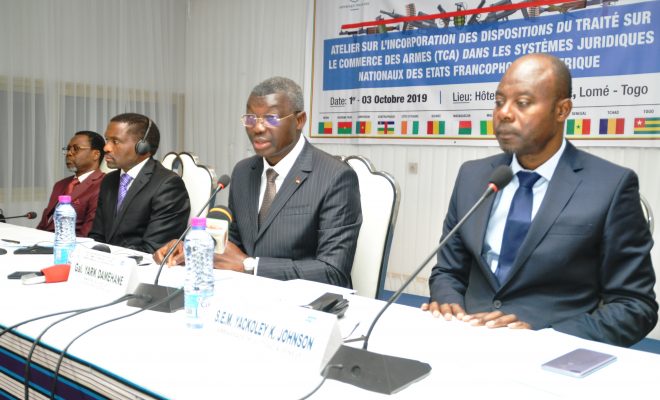  Les experts échangent à Lomé sur l’incorporation des dispositions du Traité sur le  Commerce des armes dans les lois nationales