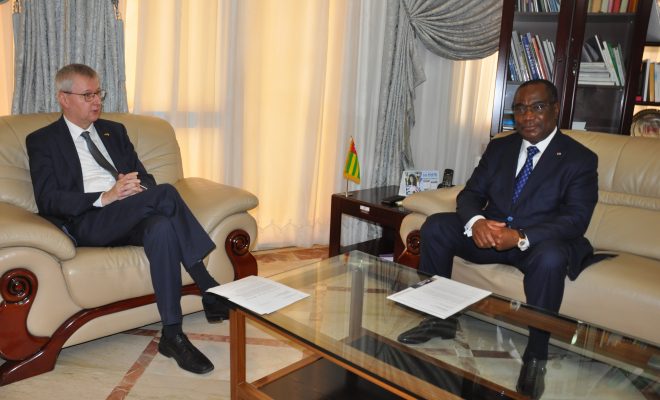  L’ambassadeur Mathias Veltin réitère  au Premier Ministre le désire  des partenaires allemands d’investir au Togo