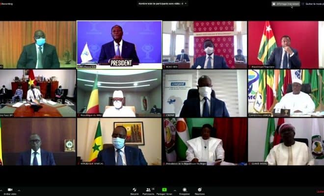  Sommet de l’UEMOA par visio-conférence : D’importantes décisions prises pour une lutte plus efficace contre la pandémie du coronavirus dans l’espace communautaire