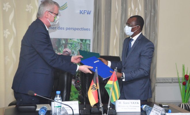  Le Togo bénéficie d’un don de 6,5 milliards de FCFA de la Banque Allemande de Développement (KFW)
