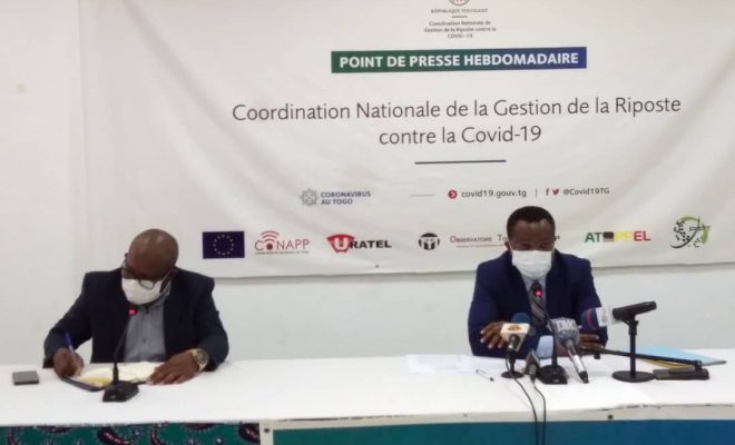  COVID 19 : La coordination de la riposte déplore une augmentation de cas dans le Grand Lomé