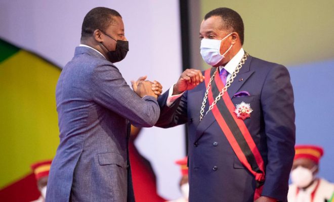  Le chef de l’Etat a assisté à l’investiture du président réélu Denis Sassou-Nguesso