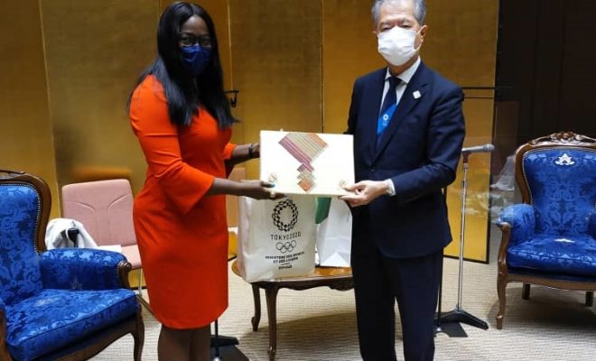  32e Jeux Olympiques Tokyo 2020 : La ministre Bessi-Kama échange avec le vice-Ministre japonais des Sports