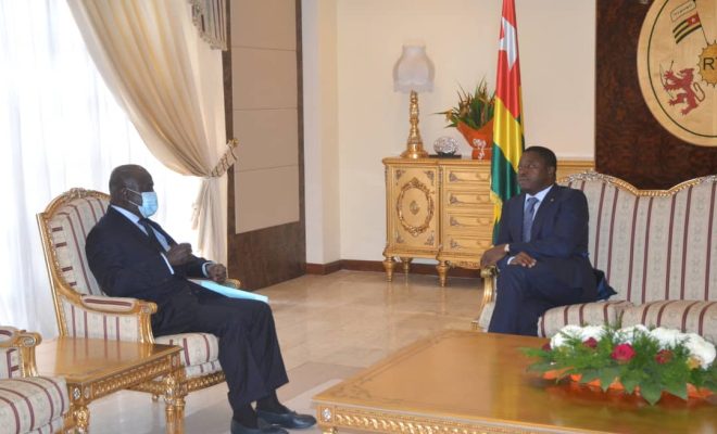  Le nouveau Secrétaire Exécutif du Conseil de l’Entente, M. Marcel Amon-Tanoh, reçu par le chef de l’Etat Faure Gnassingbé