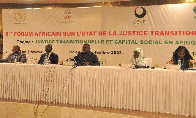  Lomé abrite  la 6e édition du forum africain sur la justice transitionnelle axée sur le capital social