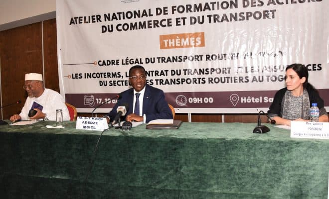  Facilitation des transports en Afrique de l’Ouest : Des acteurs nationaux échangent autour de la mise en œuvre des conventions régionales à Lomé