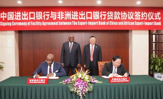  Afreximbank et CEXIM signent un prêt de 600 millions de dollars pour faciliter et financer la coopération commerciale et économique