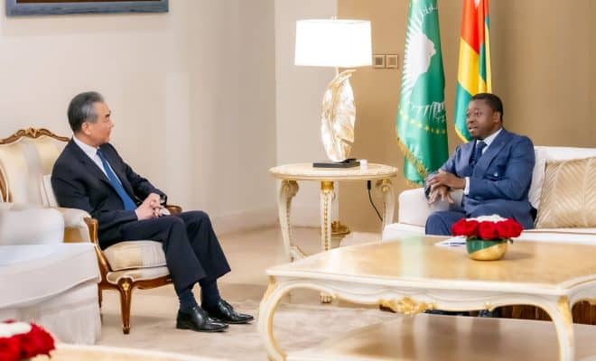  Le chef de l’Etat, Faure Essozimna Gnassingbé, a reçu en audience M. Wang Yi, ministre chinois des Affaires étrangères, en visite de travail au Togo