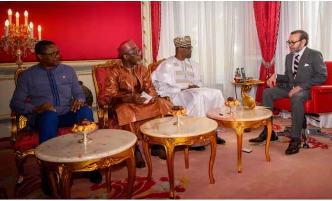  Le Roi Mohammed VI reçoit les ministres des Affaires étrangères des trois pays de l’Alliance des Etats du Sahel